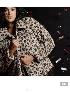 Torrid Leopard jacket, Sherpa leopard print, Faux Fur Brown & Tan Plus size 1x